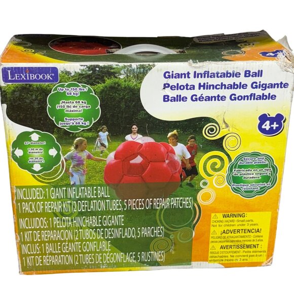 Lexibook Giant Inflatable Ball For Kids 4+ - Picture 1 of 3